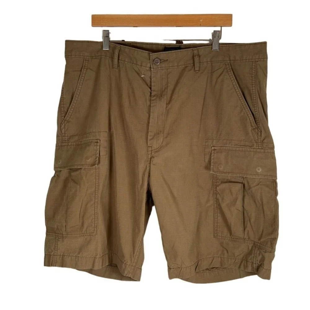 Levi Strauss & Co Mens Size 40 W Dark‎ Khaki Cargo Short Surplus Utility Cotton